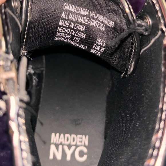 Girls Size 3 Steve Madden Pewter Boot Lace Up Zipper Sturdy and Inner Foam - Picture 9 of 14